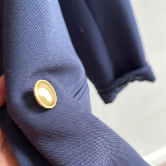 Abercrombie and Fitch Navy Blazer with Gold Accents size Medium - Picture 3 of 6